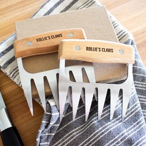 Personalized BBQ Meat Shredder Claws, Custom Engraved Meat Handling Claws, Meat Shredders BBQ Gifts, Grilling Gift for Men