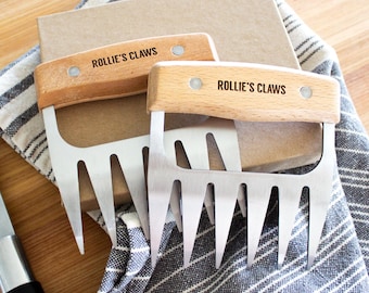 Personalized BBQ Meat Shredder Claws, Custom Engraved Meat Handling Claws, Meat Shredders BBQ Gifts, Grilling Gift for Men