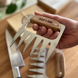 Personalized BBQ Meat Shredder Claws, 1 Set of Personalized Pulled Pork Claws | Meat Shredders BBQ Gifts | Grilling Gift for Men Who Cook