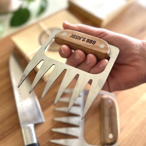 Personalized BBQ Meat Shredder Claws, 1 Set of Personalized Pulled Pork Claws | Meat Shredders BBQ Gifts |Grilling Gift for Men