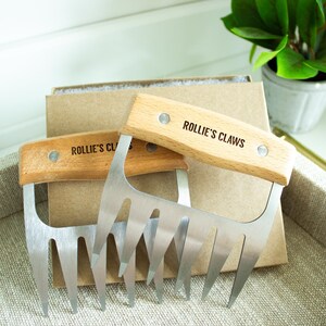 Personalized BBQ Meat Shredder Claws, 1 Set of Personalized Pulled Pork Claws | Meat Shredders BBQ Gifts |Grilling Gift for Men