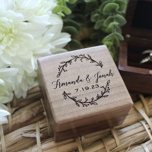 Custom Wood Ring Box For Wedding Ceremony, Wooden Ring Box, Personalized Ring Box, Engagement Ring Box, Ring Bearer Box, Proposal Box