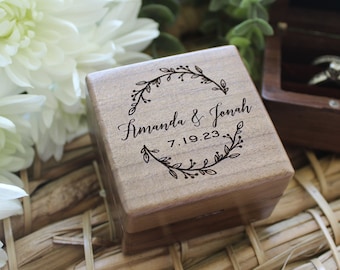 Custom Wood Ring Box For Wedding Ceremony, Wooden Ring Box, Personalized Ring Box, Engagement Ring Box, Ring Bearer Box, Proposal Box