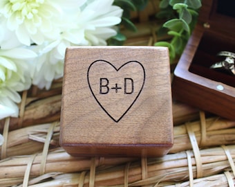 Personalized Ring Box, Proposal Ring Box, Wedding Gift, Engagement, Engraved Wood Ring Bearer Box, Engagement Ring Box