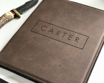 Personalized Padfolio, Custom Engraved Padfolio For Men, Teacher Appreciation Gifts for Principle, Professor or Pastors. Professional Gifts
