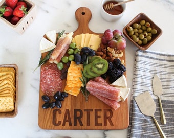 Personalized Charcuterie Board, Custom Engraved Cheese Board, Monogrammed Couples Bread Board, Handmade Wooden Cutting Board For Wedding