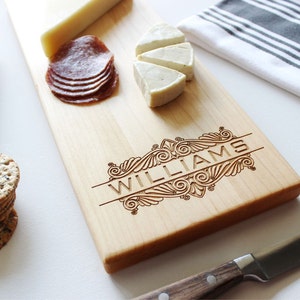 Cheese Board, Personalized Cutting Board, Custom Name, Wedding Gift, Anniversary, Personalized Womens, For Her, Husband Gift, Fathers Day image 2