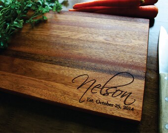 gift cutting personalized boards custom wrapping anniversary fathers engagement husband him name