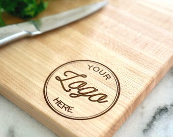Custom Logo Cutting Board Engraved for Client Gifts or Employee Loyalty Gifts Perfect Gift Ideas for Corporate Gala and Client Appreciation
