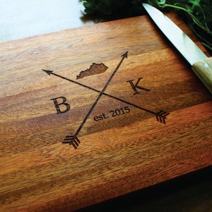 Personalized Cutting Board, Engraved Cutting Board, Anniversary Gift, Engagement Gift, Logo, Closing Gift, Housewarming Gift image 2