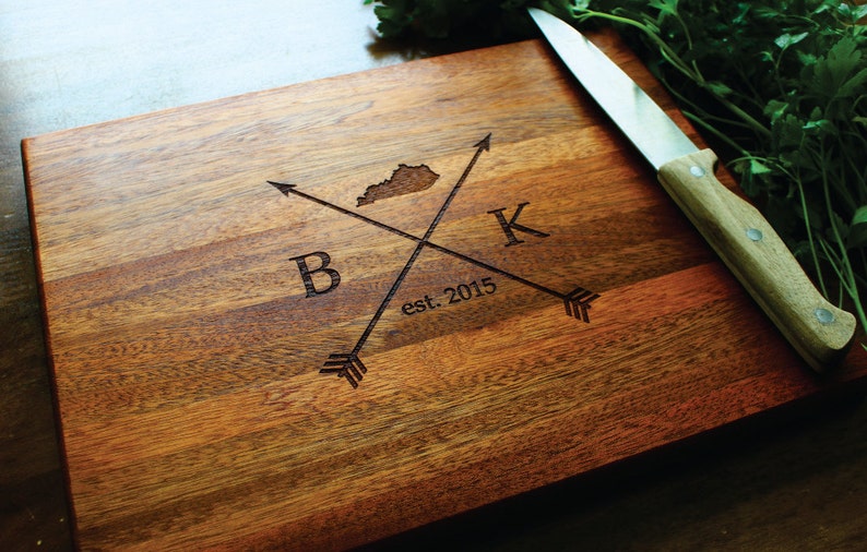 Personalized Cutting Board, Engraved Cutting Board, Anniversary Gift, Engagement Gift, Logo, Closing Gift, Housewarming Gift image 2