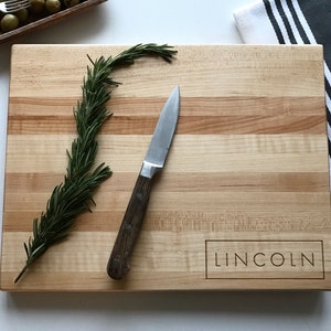 Personalized Cutting Board, Wedding Gift, Anniversary, Fathers Day Gift, Corporate Gift, Gifts For Dad, Husband Gift, Couples Last Name Gift image 1