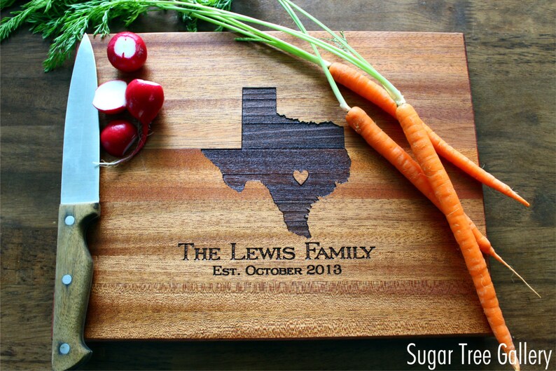 Personalized Cutting Board Texas OR ANY STATE Custom Etsy