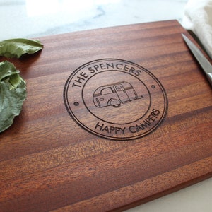 Personalized Camping Cutting Board Custom Engraved RV Camping Gift for Camper