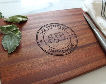 Personalized Camping Cutting Board Custom Engraved RV Camping Gift for Camper