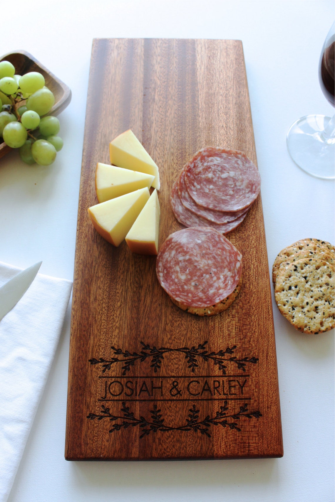 Personalized Cheese Board Custom Name Charcuterie Board Etsy