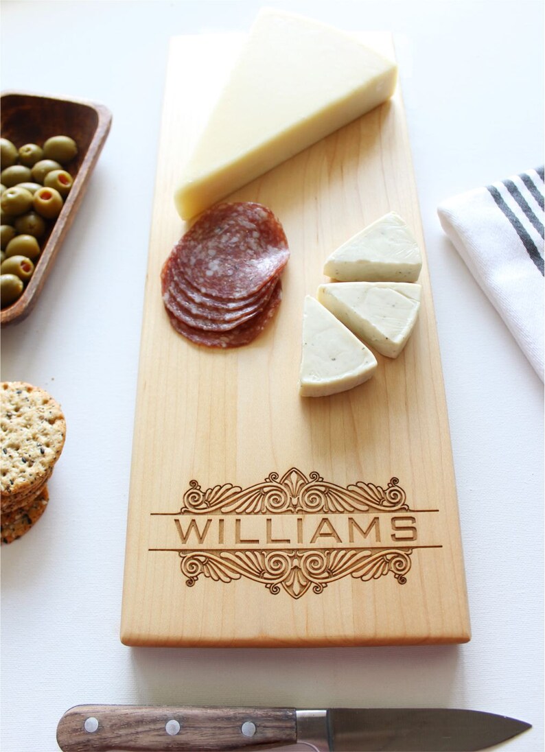 Cheese Board, Personalized Cutting Board, Custom Name, Wedding Gift, Anniversary, Personalized Womens, For Her, Husband Gift, Fathers Day image 3