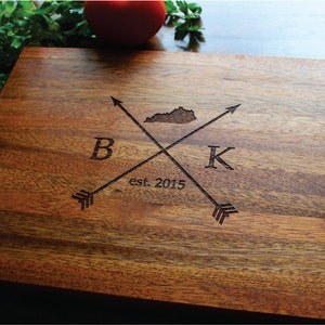 Personalized Cutting Board, Engraved Cutting Board, Anniversary Gift, Engagement Gift, Logo, Closing Gift, Housewarming Gift image 3