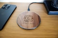 Personalized Wireless Phone Charger. Custom Engraved Fire Department Charging Station. Unique Wooden Monogrammed Gift for Firefighters