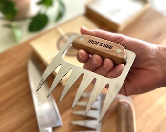 Personalized BBQ Meat Shredder Claws, 1 Set of Personalized Pulled Pork Claws Meat Shredders BBQ Gifts Grilling Gift for Men Who Smoke Meat