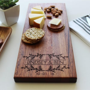 Cheese Board, Engraved Cheese Board, Personalized Cutting Board, Custom Wedding Gift, Anniversary, Valentines Day Gift, Engagement Gift image 1