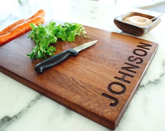 Personalized Cutting Board, Gift for Dad, Custom Name Engraved for Wedding Anniversary Or Engagement, Personalized Mens Gift For Him