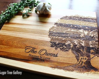 Wedding Gift, Personalized Christmas Gift, Tree Cutting Board, Engagement Gift, Gift For Mom, Family Tree, Anniversary, Gifts For Women