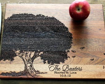 Personalized Cutting Board, Custom Cutting Board, Engraved Family Tree Cutting Board, Anniversary Gift, Mothers Day Gift, Housewarming