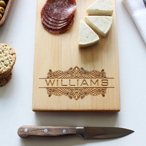 Cheese Board, Personalized Cutting Board, Custom Name, Wedding Gift, Anniversary, Personalized Womens, For Her, Husband Gift, Fathers Day image 1