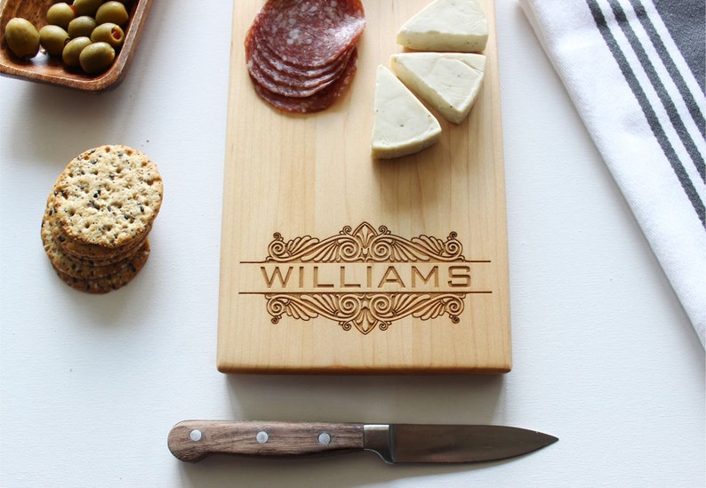 Cheese Board, Personalized Cutting Board, Custom Name, Wedding Gift, Anniversary, Personalized Womens, For Her, Husband Gift, Fathers Day image 1