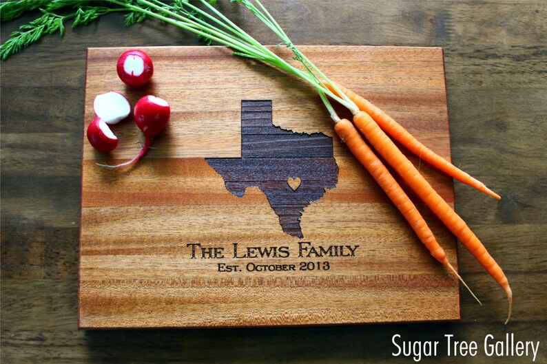 Personalized Cutting Board Texas OR ANY STATE Custom Etsy