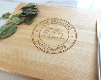 Personalized Camping Cutting Board Custom Engraved RV Camping Gift for Camper