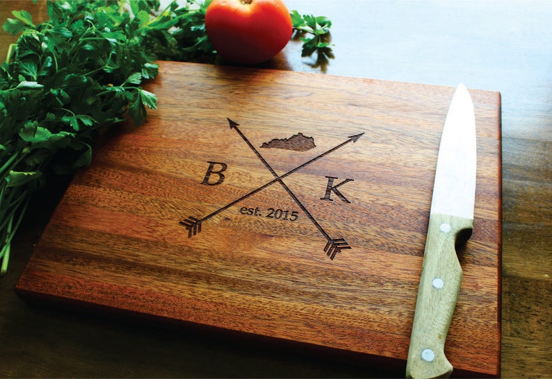 Personalized Cutting Board, Engraved Cutting Board, Anniversary Gift, Engagement Gift, Logo, Closing Gift, Housewarming Gift image 1
