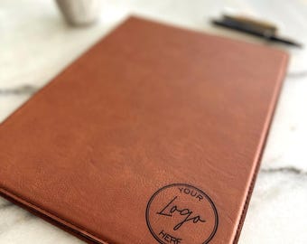 Carpeta de regalo corporativa personalizada, carpeta promocional con logotipo grabado a medida / regalo de empresa, regalos navideños para empleados con logotipo personalizado