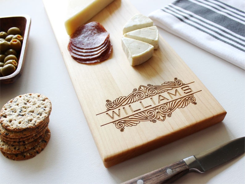 Cheese Board, Personalized Cutting Board, Custom Name, Wedding Gift, Anniversary, Personalized Womens, For Her, Husband Gift, Fathers Day image 2