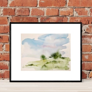Stampa d'arte da dipinto unico nel suo genere, stampa giclée, pittura ad acquerello, paesaggio, regalo da mio marito, regalo di compleanno per lei, arte della natura