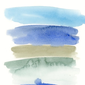 Original Watercolor Painting, Blue Abstract Art, Home Decor, Colorful Watercolor Painting, Wall art, One of a kind Artwork, Art for the Home