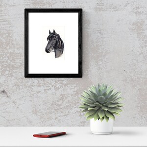 Custom Horse Portrait, Personalized Horse Painting, Birthday Gift for Horse Owner, Equine Keepsake, Equestrian gifts for women, Horse Art image 3