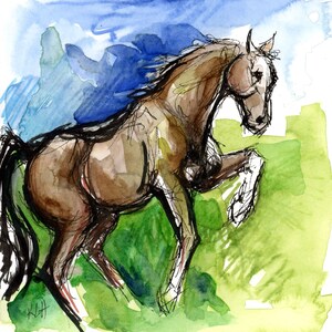 Original Horse Painting, Horse Drawing, Horse Lover Gifts, Horse Decor For House, Equestrian gifts, Horse Art Prints, Equine Art, Watercolor