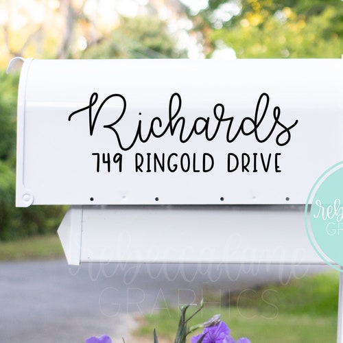 Mailbox Numbers Street Address Vinyl Decal Set of Personalized Etsy