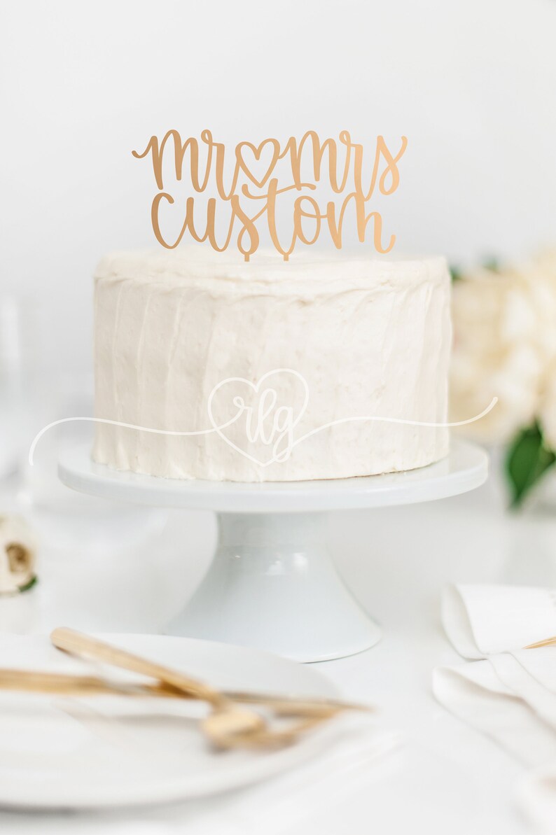Custom Wedding Cake Topper Name Cake Topper Personalized Etsy