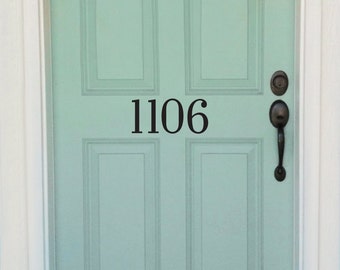 House numbers door decal, sold individually, vinyl mailbox number