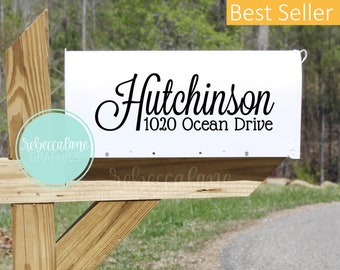 Personalized Name and Address Mailbox decal II, Mailbox sticker, Address decal, Custom mailbox