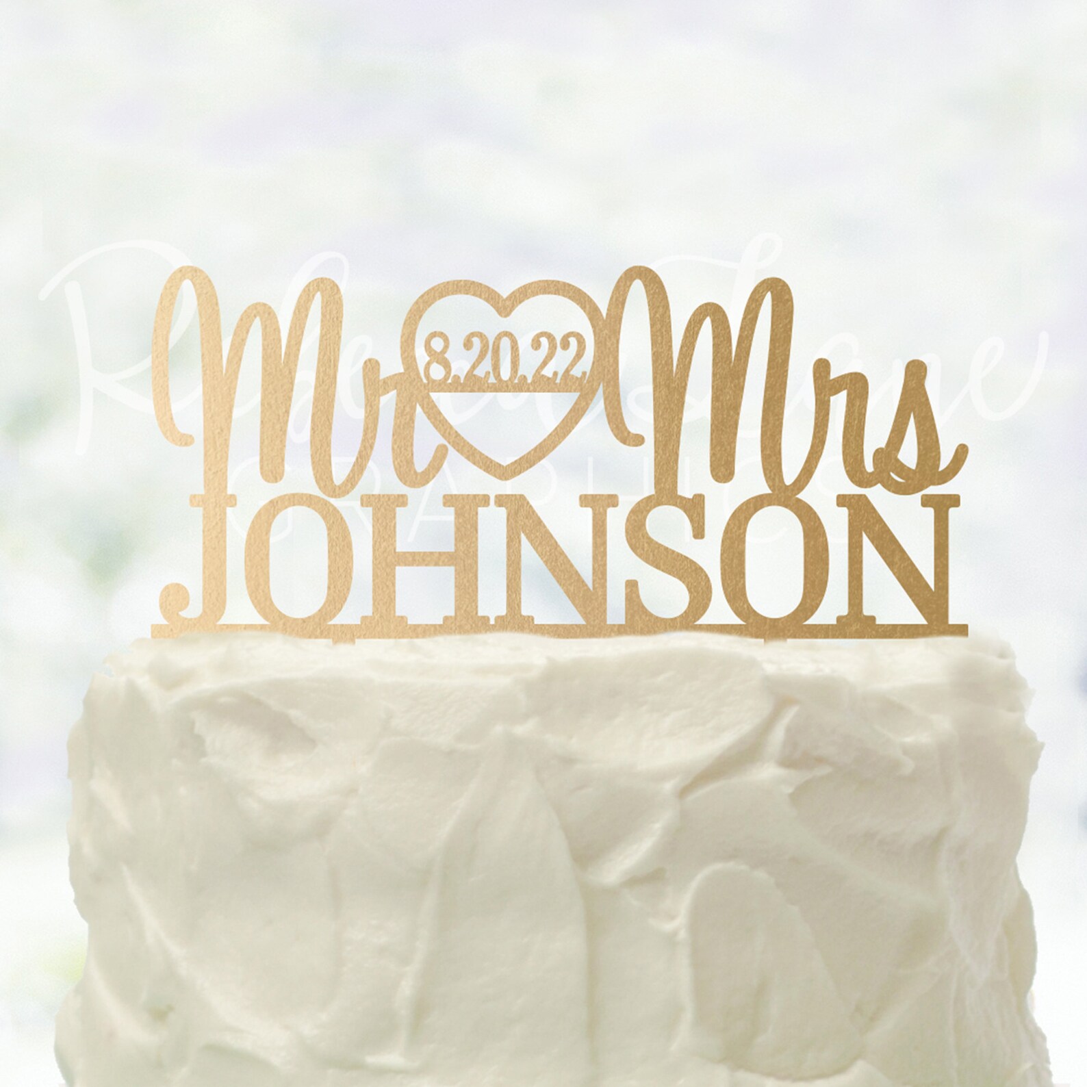 Personalized Wedding Cake Topper Name Cake Topper Mr Mrs Etsy