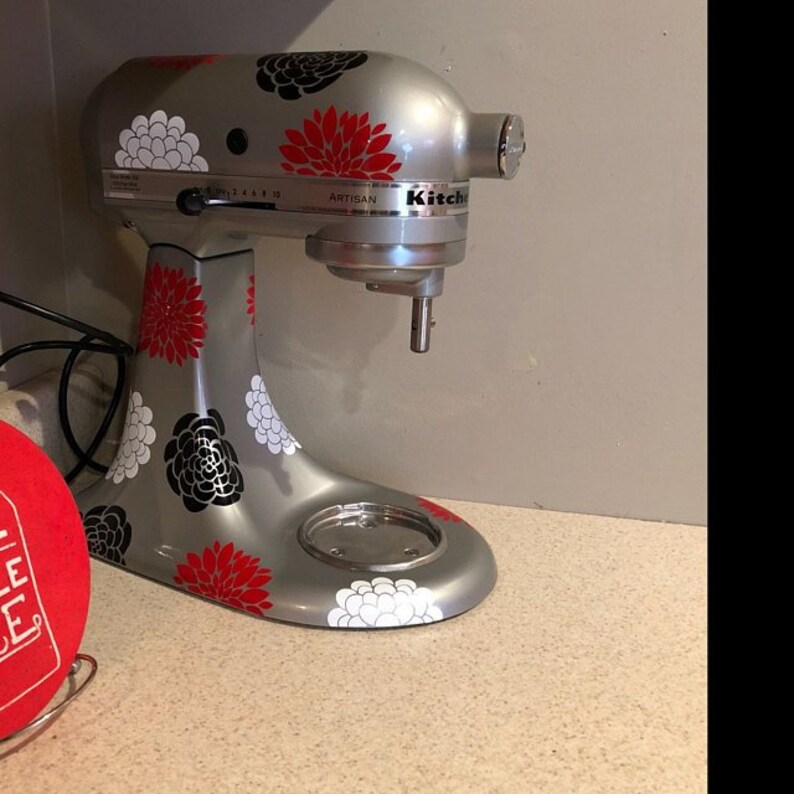 Flower Kitchen Mixer Decals MultiColor Kitchenaid Mixer Etsy