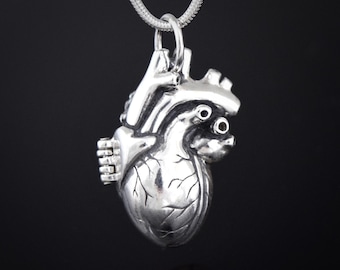 Sterlingzilveren anatomisch hartmedaillon, urnsieraden