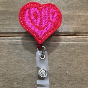 Love Badge reel, nurse gift, cardiac nurse gift, social worker gift,