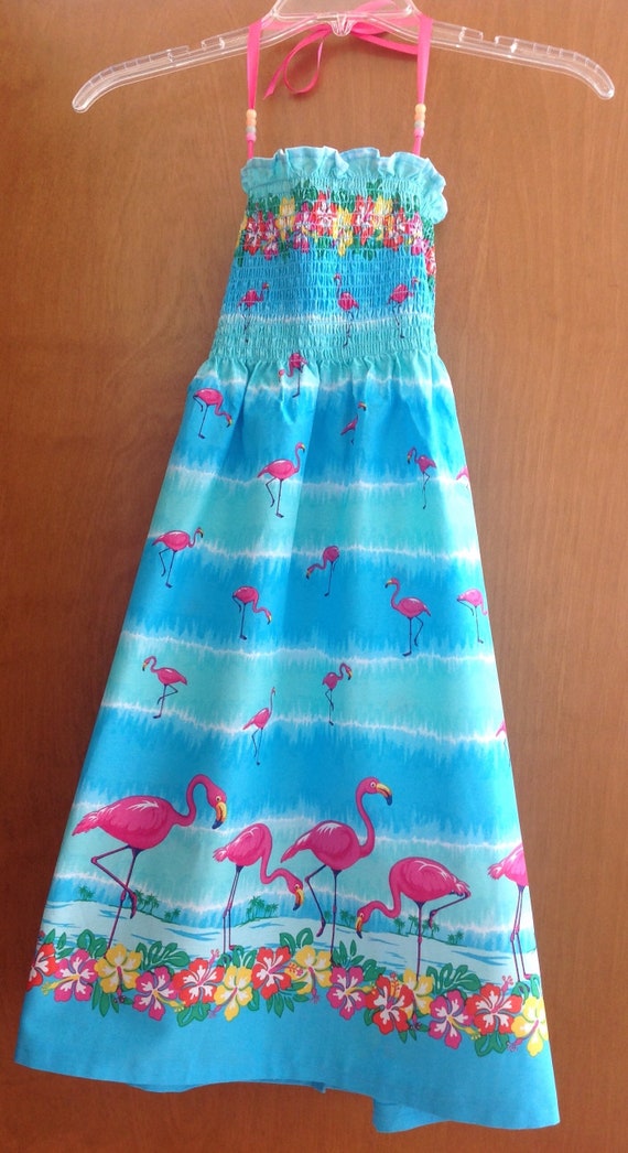 pink flamingo sundress