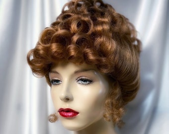 Strawberry Blonde Gibson Girl Wig, Victorian Era Wig, 1890s Era Wig, Theatrical Wig