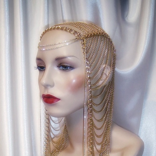 beaded cleopatra headpiece